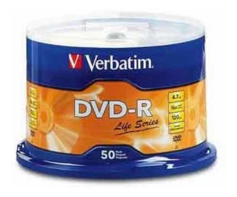 Disco Dvd-r Verbatim 97176 4.7 Gb 16x Campana De 50 Piezas