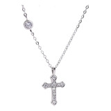 Joyeria Mujer Hombres Collare De Cruz Plata 925