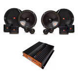 Paquete 2 Set De Medios Jbl Gx608c+amplificador Qea500.4