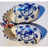 Porcelana Delf Holanda Zapatos Zuecos 9 Cm X 4 Cm X 4.5 Cm