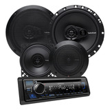 Combo Estereo Kenwood Kdc-mp378bt + Parlantes 4 Y 6 Pulgadas