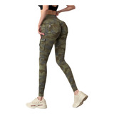 Pantalones De Yoga Camuflaje Mujer Fitness Leggings Entrenam