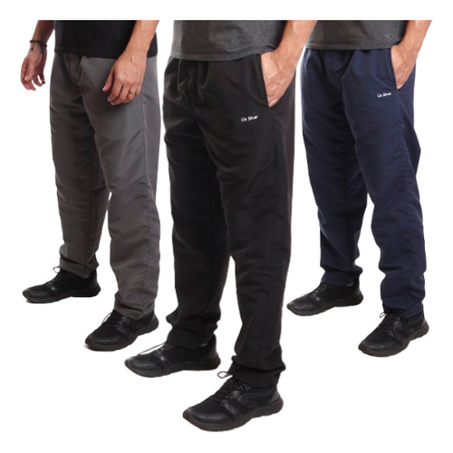 Kit 3 Calças Tactel Casual