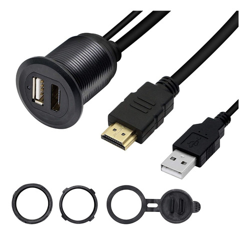 Cable Usb Hdmi De Montaje Empotrado (1mt)