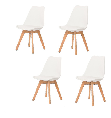 Silla Tulip Eames Setx4 Comedor C/almohadon Calidad Premium 