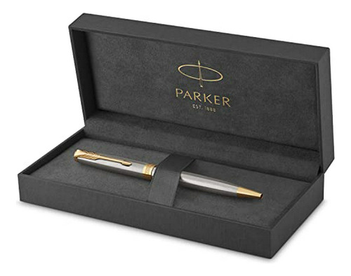 Bolígrafo - Parker Sonnet Ballpoint Pen, Stainless Steel Wit