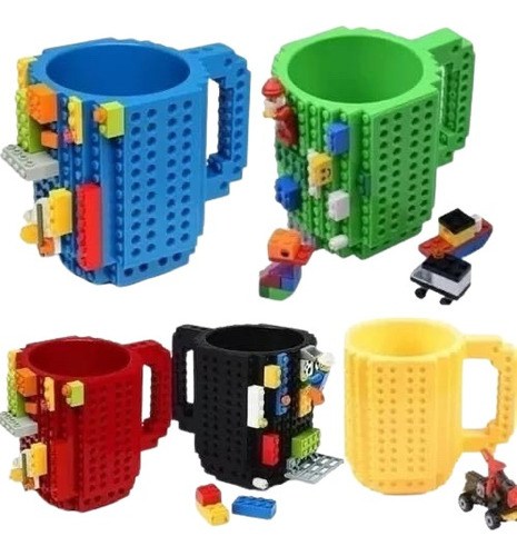 Mug Vaso De Cafe Té Armatodo Fichas Pocillo Lego Para Armar