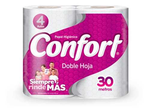 Papel Higiénico Confort 48 Unidades Doble Hoja 30 Metros