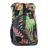 Mochila Farm Me Leva Farm Mochila Coisa Nossa Cor Preto  Design Folhas 22l