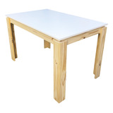 Mesa De Comedor Cocina Moderna Madera Melamina Blanca Diseño