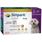 Antipulgas Simparic Cães De 2,6 A 5kg - 10mg - 1 Comprimido
