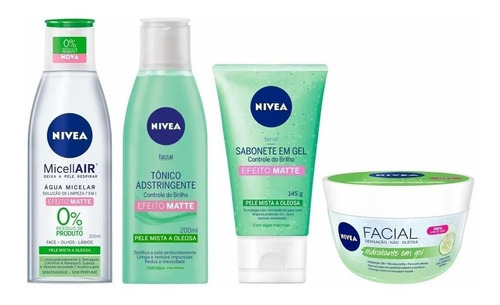 Kit Nivea Facial Skin Care Completo Pele Mista E Oleosa