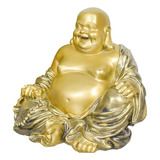 Estatua Figura Buda En Poliresina Decorativa 16x21 Cm