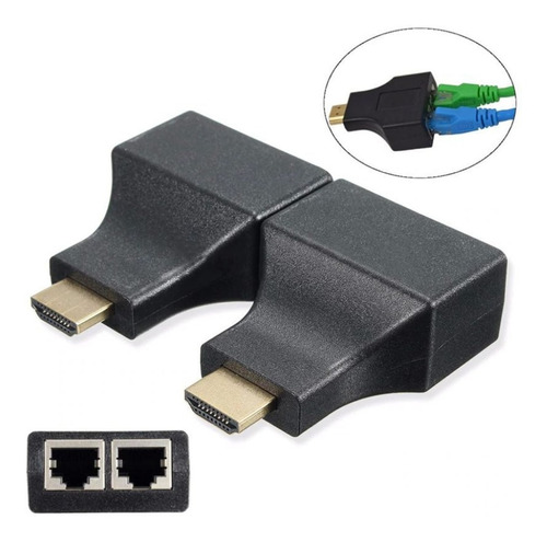 Adaptador Extensor Hdmi Utp Rj45 1080p 3d 30m Lan Ethernet