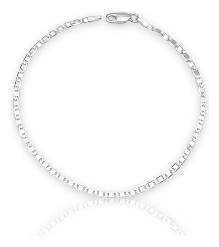 Pulseira Corrente Piastrine Em Prata 925 Masculina 21 Cm 