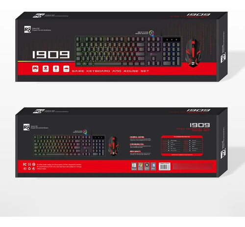 Combo Gamer Teclado E Mouse Usb Led Multi X-black Letron