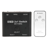 Interfaz Multimedia Hd 2.1 Switch 2 Entradas Y 1 Salida 8k A