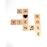 12 Letras Tipo Scrabbles Natural  La Vie En Rose , 10x10