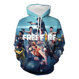 Sudadera Con Capucha Estampada En 3d Free Fire K-pop