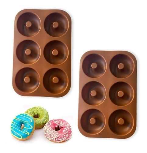 Pack X2 Moldes De Silicona Donas Moldes Donuts Molde Dona 6