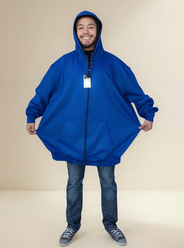 Talla Extra En Sudadera Con Cierre 3xl A 7xl Color Liso