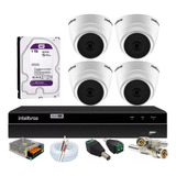 Kit Intelbras 4 Cam 1120d E Dvr 8ch Mhdx 1208 C/hd 1tb