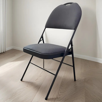 Silla Plegable Gris Sinergia Comedor Metal Acojinada Alta Densidad