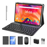 Tablet Hd Android 10'' 6g+128g Relndoo Teclado Con Funda