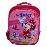 Mochila Infantil Escolar Média Costas Minnie 3d Alto Relevo