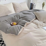 Duvet Bicolor Crema / Gris D My Home Store