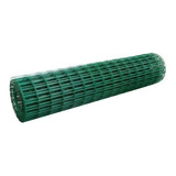 Tela Revestida De Pvc Verde Abertura 5x10cm - 25,00m X 1,00m