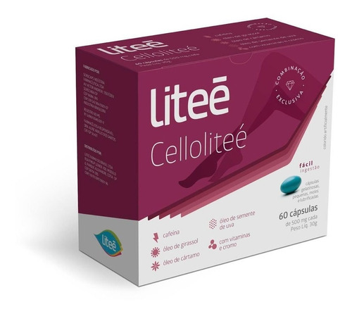 Litee Celloliteé 60 Caps - Termogênico Com Cafeína