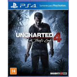 Jogo Uncharted 4 A Thiefs End Playstation 4 Ps4 Mídia Física