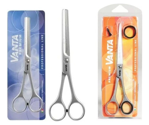 Kit Vanta Tijera Corte Pulir 6.5 + Tijera Microdentada 13.7 