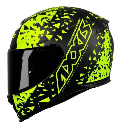 Capacete Masculino Axxis Eagle Breaking Preto E Amarelo