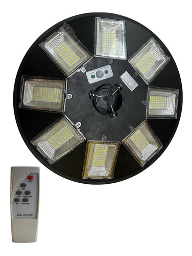 Lámpara Led Farol Solar 500w Con Control Para Poste Metálico