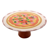 Toalha De Mesa Redonda Desenho Pizza 1,20 Até 1,60 Tm-0013