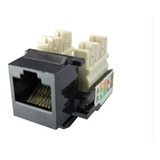 Conector Fêmea Rj45 Cat5e Preto Slim Type Pacote C/ 10 Unid.