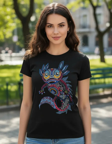 Playera Ajolote Huichol Arte Mexicano Aztlán | MercadoLibre
