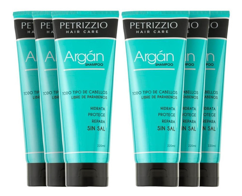 Shampoo Argan Petrizzio Pack 6