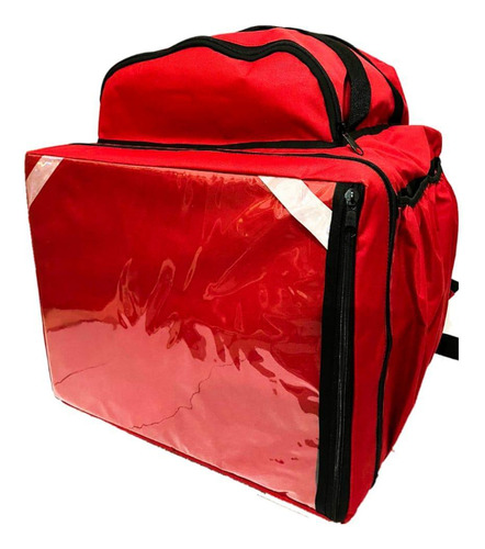 Bag Motoboy Vermelha Com Isopor 45 Litros