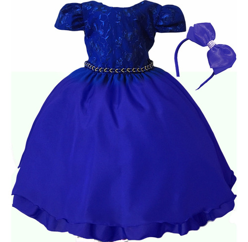 Vestido De Festa Infantil Princes Royal Luxo Menina Premium