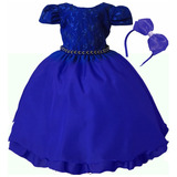 Vestido De Festa Infantil Princes Royal Luxo Menina Premium