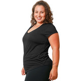 Camiseta Feminina Dry Fit Liso Malha Fria Plus Size Até O G5