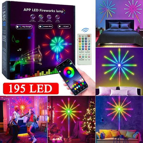 Tira De Luz Led Smart Fireworks Music Rgb De 195 Pulgadas Pa