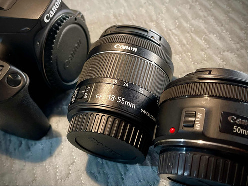 Câmera Canon Sl3 Com 50mm E 18-55mm + Sd Extreme 64gb Usada
