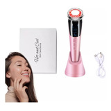 Masajeador Facial Ultrasónico Ems 5 En 1 Dual Belleza Radio Color Rosa