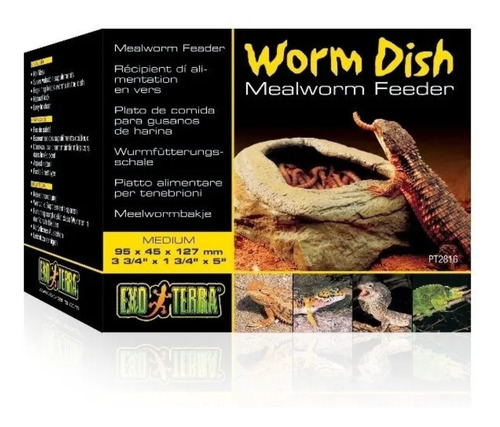 Worm Dish Plato Reptiles Comedero Gusanos Gde. (m.envio)