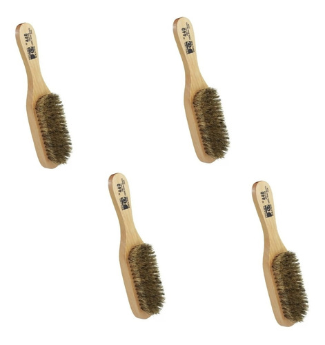 Phillips 440 4pz Cepillos Barbero Cerda Natural Mango Madera