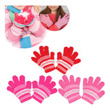 Kit 3 Pares De Luvas De Frio Infantil Inverno Menino Menina